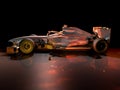 Formula one on a reflecting floor