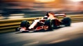 Formula Race Cars Speeding on the Track Royalty Free Stock Photo