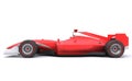 Formula race red car. Side view