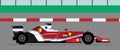 Formula 1 race red detailed car. detailed car