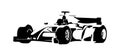 Formula racing car, abstract silhouette