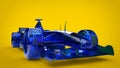 Formula racing car - blue crystal Royalty Free Stock Photo