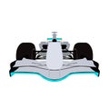 Formula racing car, front view