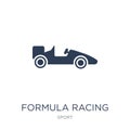 formula racing icon. Trendy flat vector formula racing icon on w