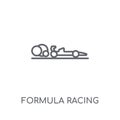 formula racing linear icon. Modern outline formula racing logo c Royalty Free Stock Photo