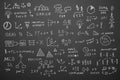 Formulas on the blackboard Royalty Free Stock Photo