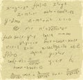 Formulas maths on old paper in vector
