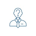 Formulation of the problem line icon concept. Formulation of the problem flat vector symbol, sign, outline illustration