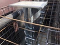 Formwork and reinforcement of road bollard foundation