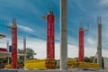 Formwork for round columns Royalty Free Stock Photo