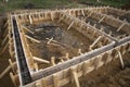 Formwork to fill the foundation Royalty Free Stock Photo