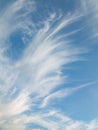 Formy fancy clouds in blue sky above Royalty Free Stock Photo