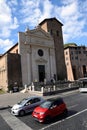 Foro Olitorio and Theatre of Marcellus on Piazza della Bocca della Verita in Rome, Italy