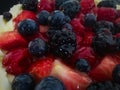 Forest berries on the cake Royalty Free Stock Photo