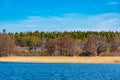 Forrested island on lake malaren near Stockholm, Sweden