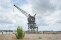 Forsaken crane on port