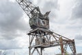 Forsaken crane on port