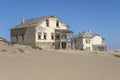 forsaken valuable building on sand at mining ghost town in desert, Kolmanskop, Namibia