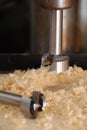 Forstner bit in drill press