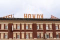 The classic rooftop sign of the historical Howdy Hotel Royalty Free Stock Photo