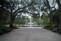 Forsyth Park Fountian Along Pathway