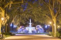 Forsyth Park, Savannah, Georgia, USA fountain Royalty Free Stock Photo