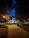 Forsyth Park Fountain And Walkway. Savannah Georgia