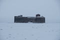 Fort Alexander I Plague Kronstadt, St. Petersburg winter