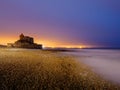 Fort Ambleteuse at the French coast during twilight