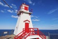 Fort Amherst Lighthouse in St. John`s Royalty Free Stock Photo