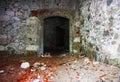 Fort Bastione, a nineteenth-century military fortress, abandoned to the neglect of nature. distressing stone construction inside Royalty Free Stock Photo