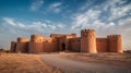 fort battlesment sky and star brick in oman the old defensive Generative AI