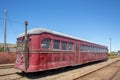 Vintage passenger rail car in Depot Mall and Museum in Fort Bragg, California