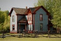 Fort Bridger command housing established in 1842 Royalty Free Stock Photo