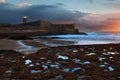 Fort in Carcavelos Beach Royalty Free Stock Photo