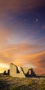 Fort Churchill ruins at sunset, Nevada Royalty Free Stock Photo