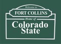 Fort Collins Home of Colorado State Royalty Free Stock Photo