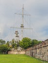 Fort Cornwallis in Georgetown, Penang, is a star fort built by the British East India Company in the late 18th century Royalty Free Stock Photo