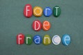 Fort-de-France, capital city of Martinica, an overseas department of France located in the Caribbean, souvenir with multi colored