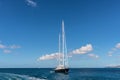 Yacht in the harbor of Fort-de-France, Martinique Royalty Free Stock Photo