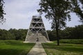 fort de roovere view tower over the nature reserve in brabant holland