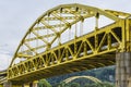 Fort duquesne bridge over alleghey river pittsburgh