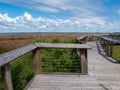 Boardwalk over Marsh at Fort Fisher State Historic Site Royalty Free Stock Photo