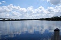 Fort hamer bridge over the manatee river in Florida Royalty Free Stock Photo