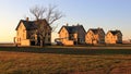 Fort Hancock, Officers` Quarters Row, view at sunset, Sandy Hook, NJ