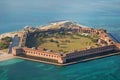 Fort Jefferson aerial view Royalty Free Stock Photo