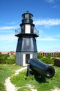 Fort Jefferson lighthouse and Cannon, Dry Tortugas, Florida Royalty Free Stock Photo