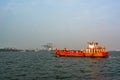 FORT KOCHI, INDIA A ferry transports people to main land Ernakulam in Fort Kochi, India.