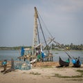 Chinese fishing nets, Fort Kochi, India Royalty Free Stock Photo