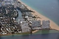 Fort Lauderdale Beach aerial view Royalty Free Stock Photo